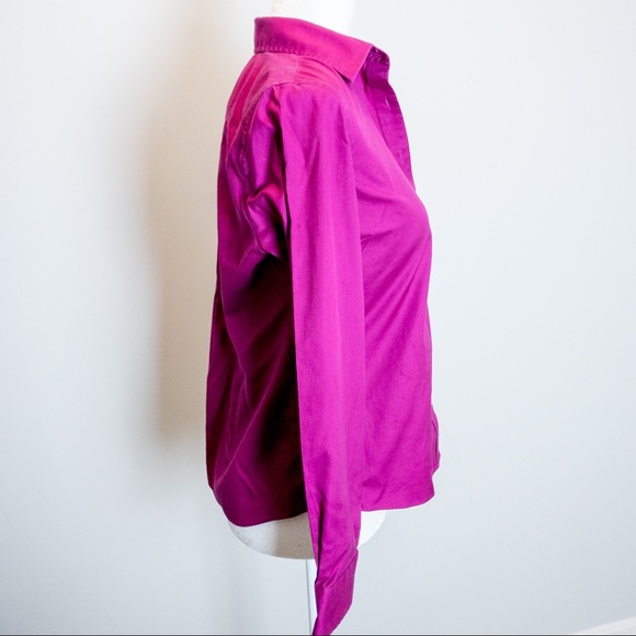 SOLD Lands’ End No Iron Pinpoint Oxford Shirt Pet - Picture 6 of 10